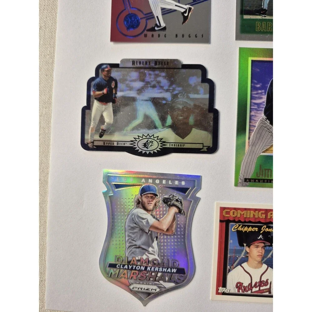 MLB Baseball Card Lot Barry Bonds Topps Chrome Clayton Kershaw Prizm Chipper...